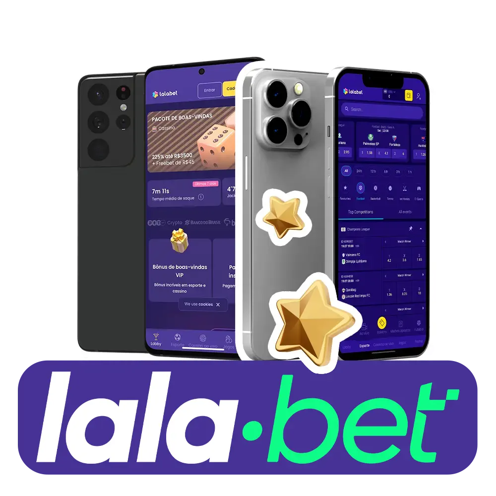 Faça apostas e jogue em cassinos no aplicativo Lalabet.