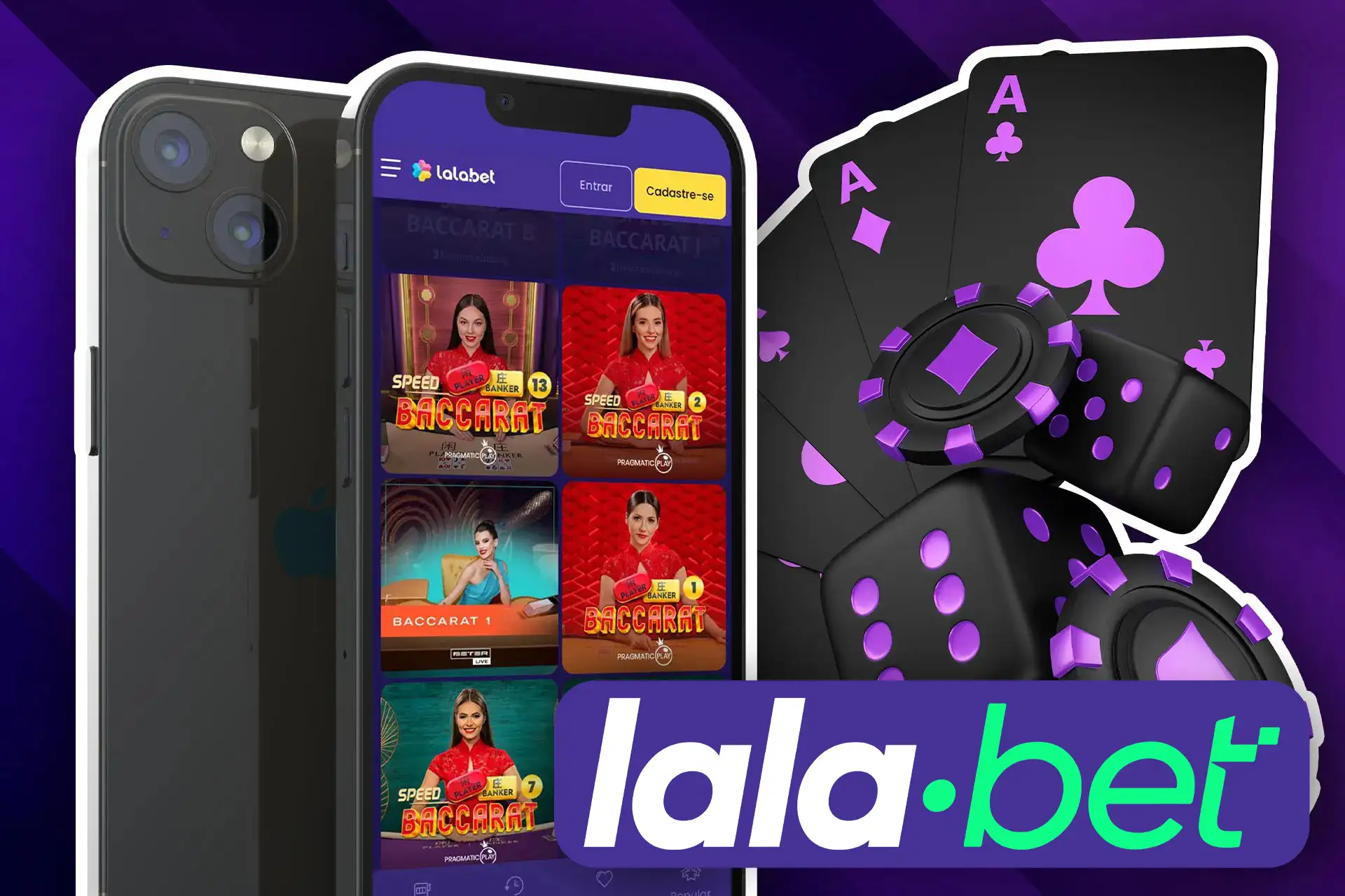 Instale o aplicativo Lalabet para jogar bacará em seu smartphone.