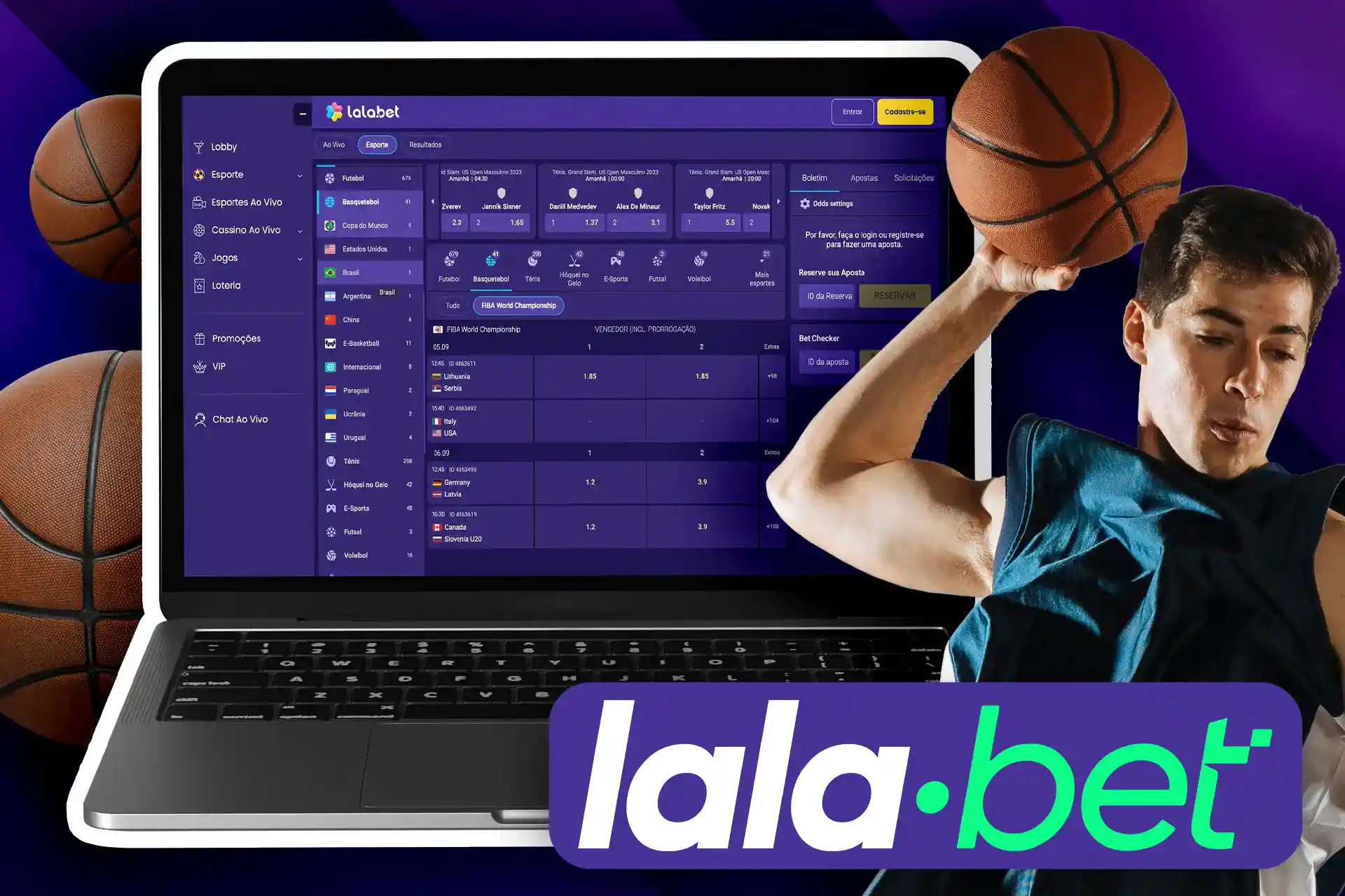 Você encontrará todas as ligas de basquete mais populares na casa de apostas esportivas Lalabet.
